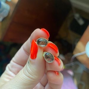 Rutile yes quartz earrings, 925